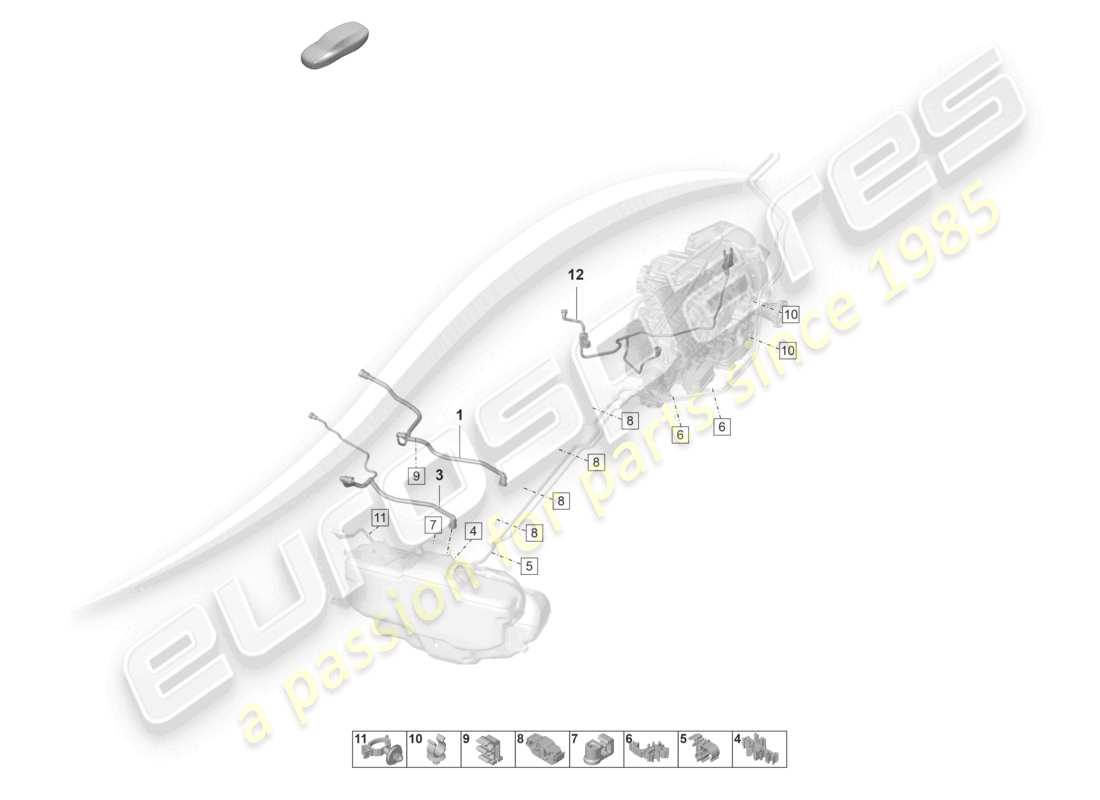 porsche 992 gt3/rs/st (2026) breather line tank ventilation part diagram