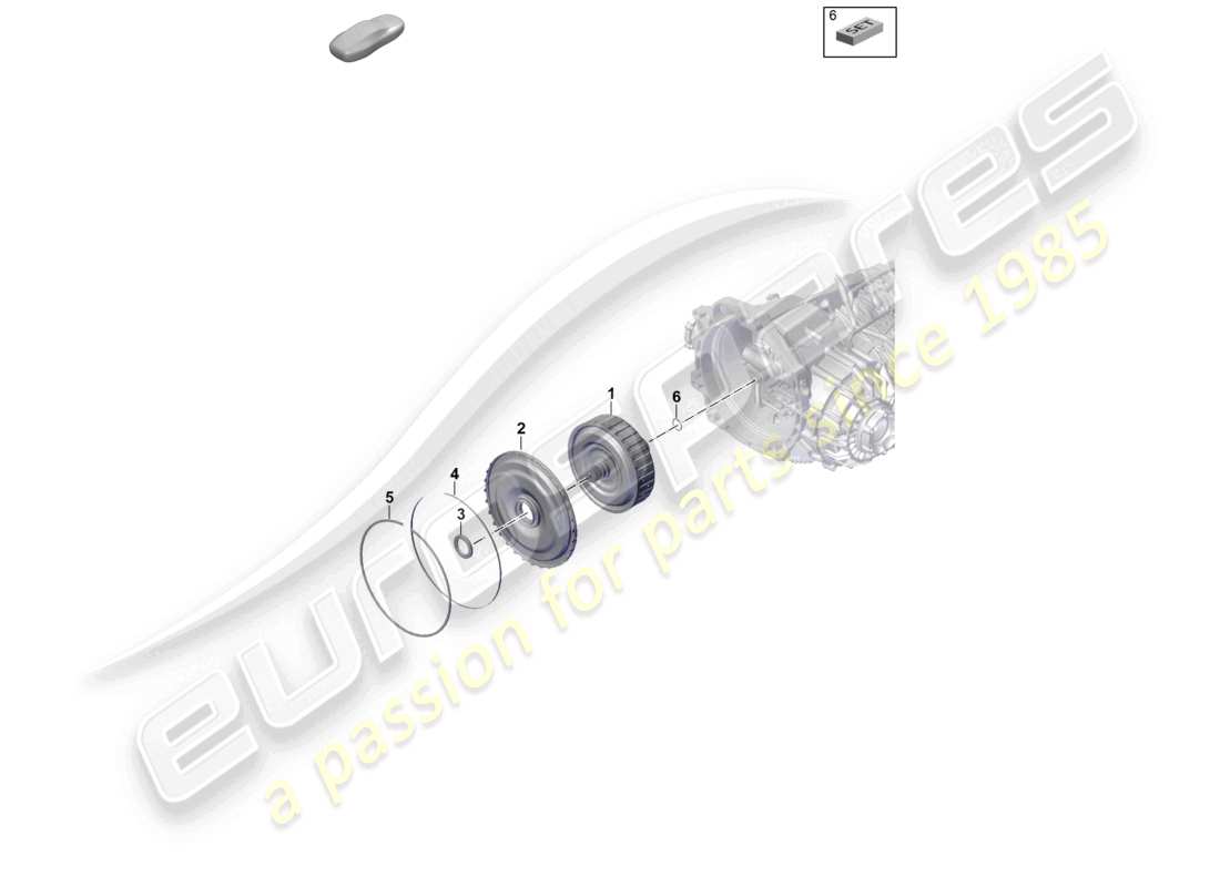 porsche 992 gt3/rs/st (2026) 7-speed dual clutch gearbox - pdk - clutch for dual clutch gearbox part diagram