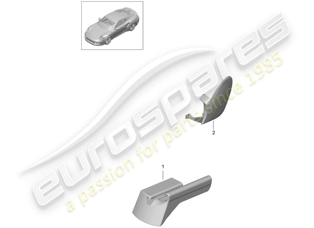 porsche 991 turbo (2018) sports seat plus parts diagram