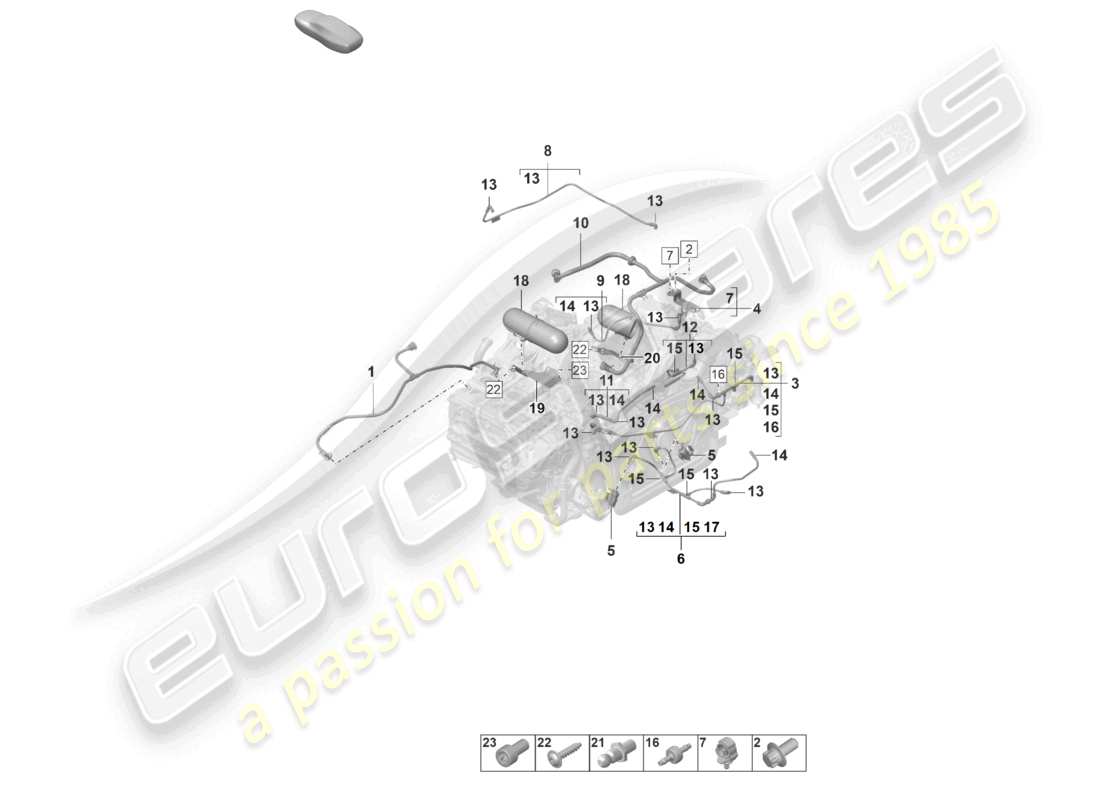 porsche 992 gt3/rs/st (2026) vacuum system engine part diagram