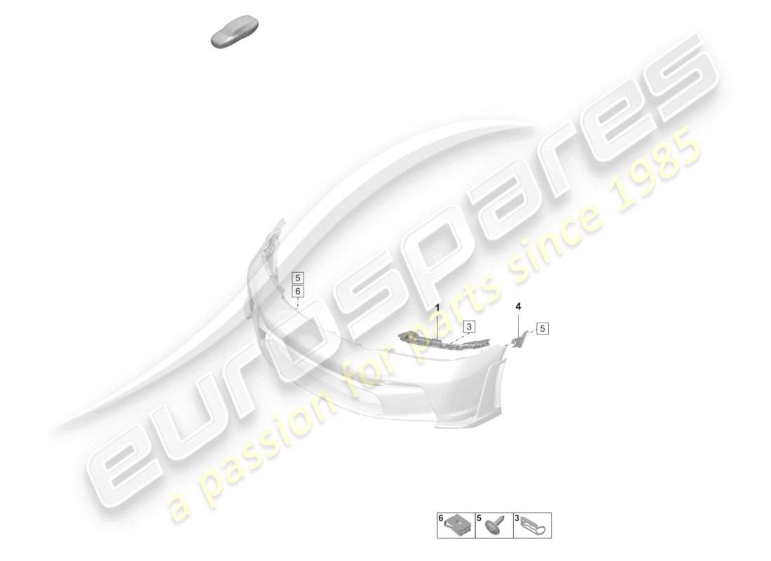 porsche 992 gt3/rs/st (2022) bumper fasteners gt3 rs part diagram