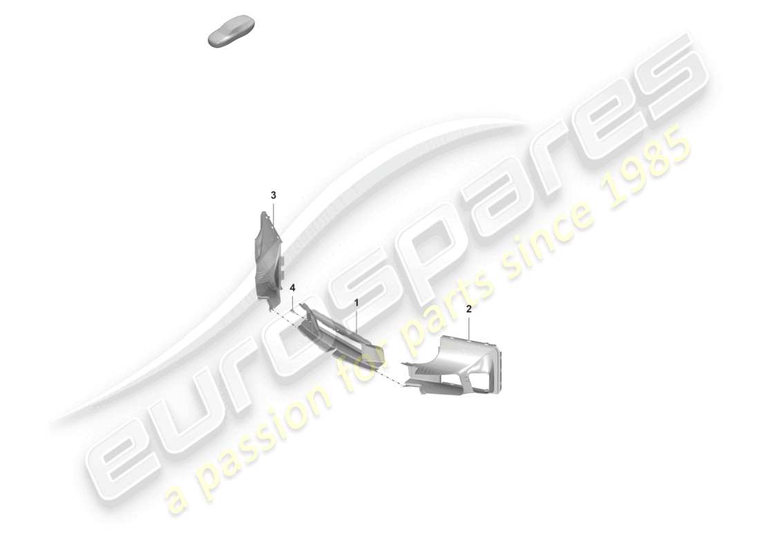 porsche 992 gt3/rs/st (2023) air guide bumper part diagram