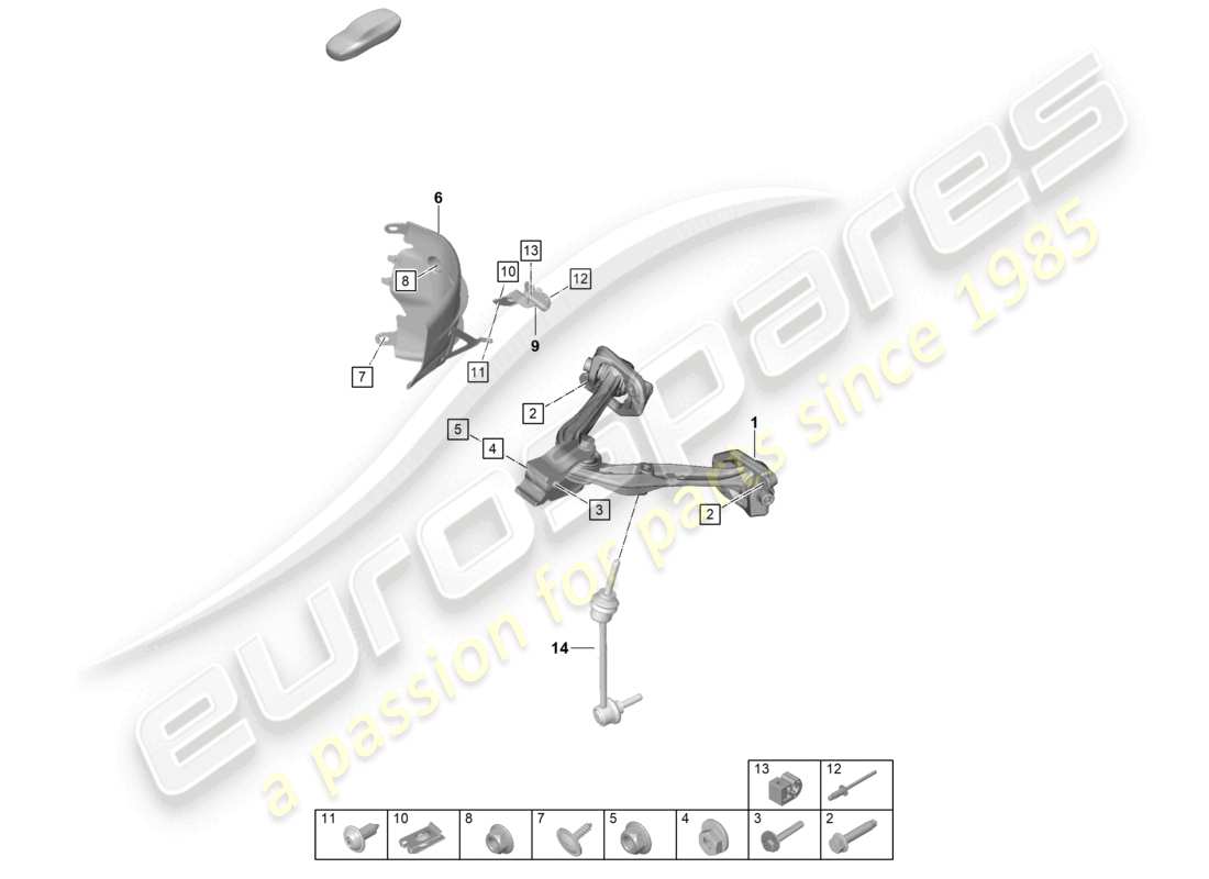 porsche 992 gt3/rs/st (2026) wishbone upper part diagram