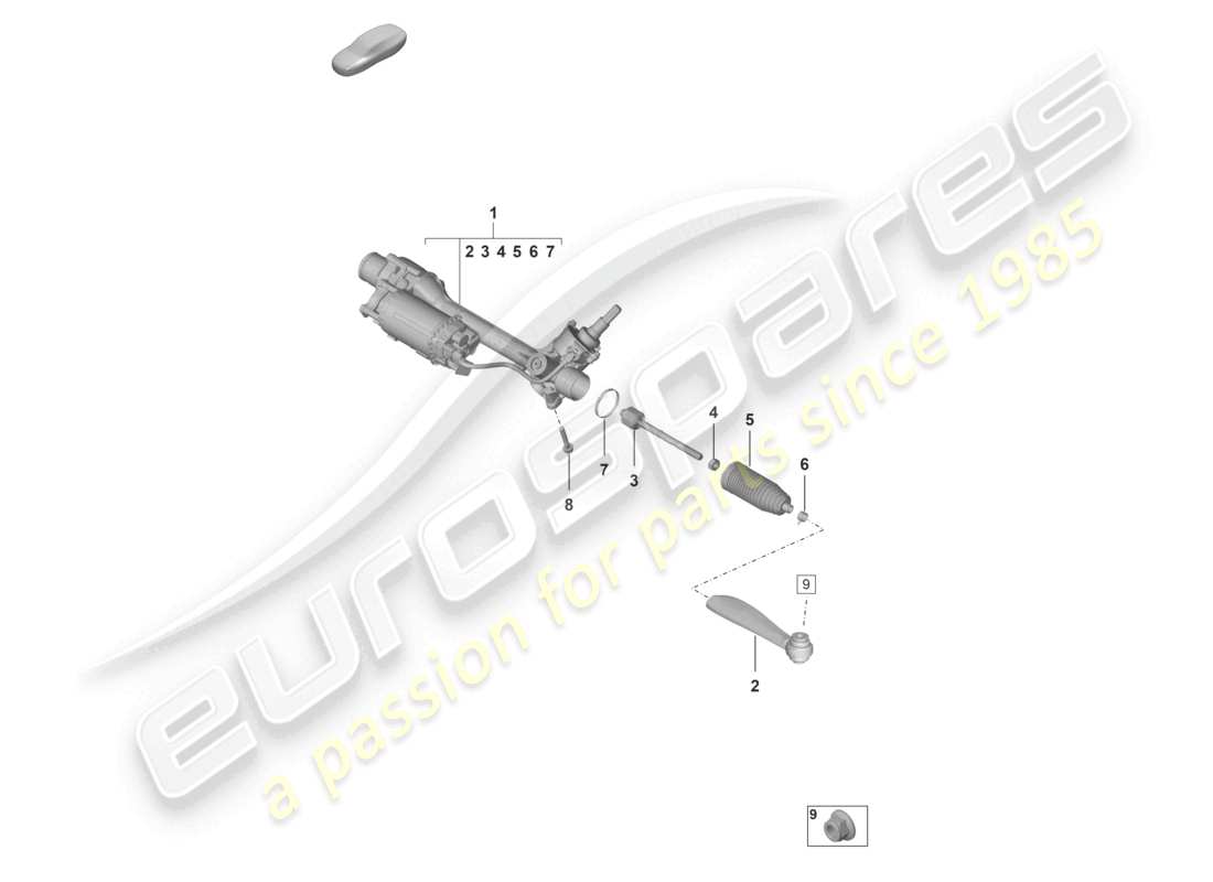 porsche 992 gt3/rs/st (2023) steering gear part diagram