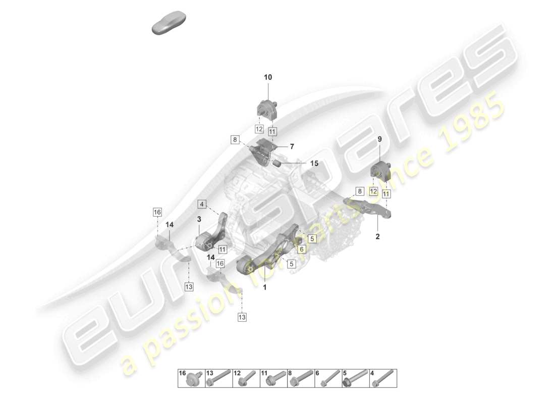 a part diagram from the porsche taycan parts catalogue