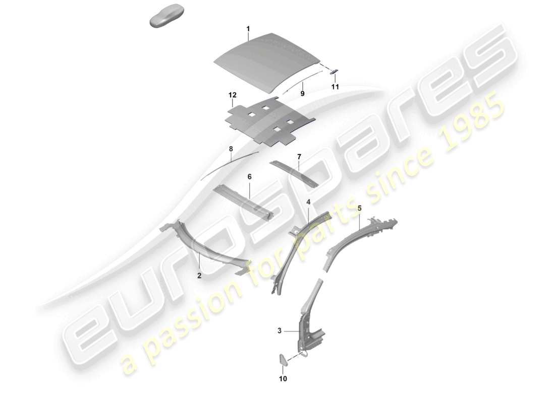 a part diagram from the porsche 992 parts catalogue