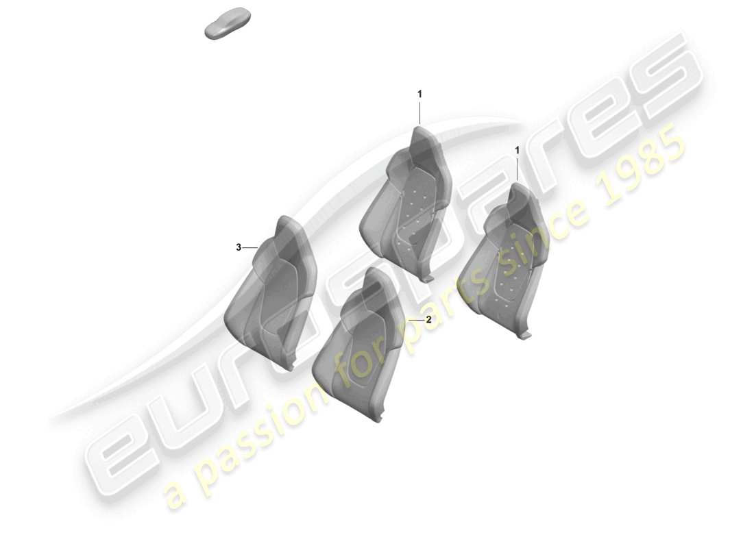 porsche 992 gt3/rs/st (2023) foam part backrest cover sports seat plus part diagram