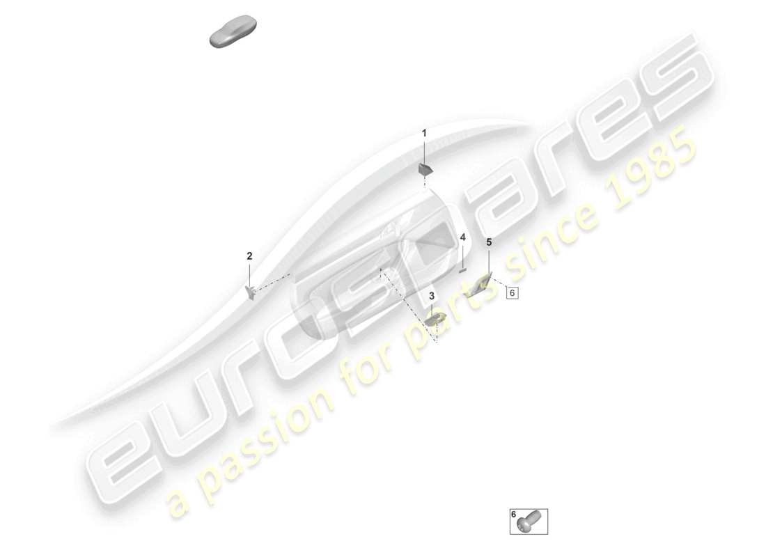 porsche 992 gt3/rs/st (2024) door panel accessories part diagram