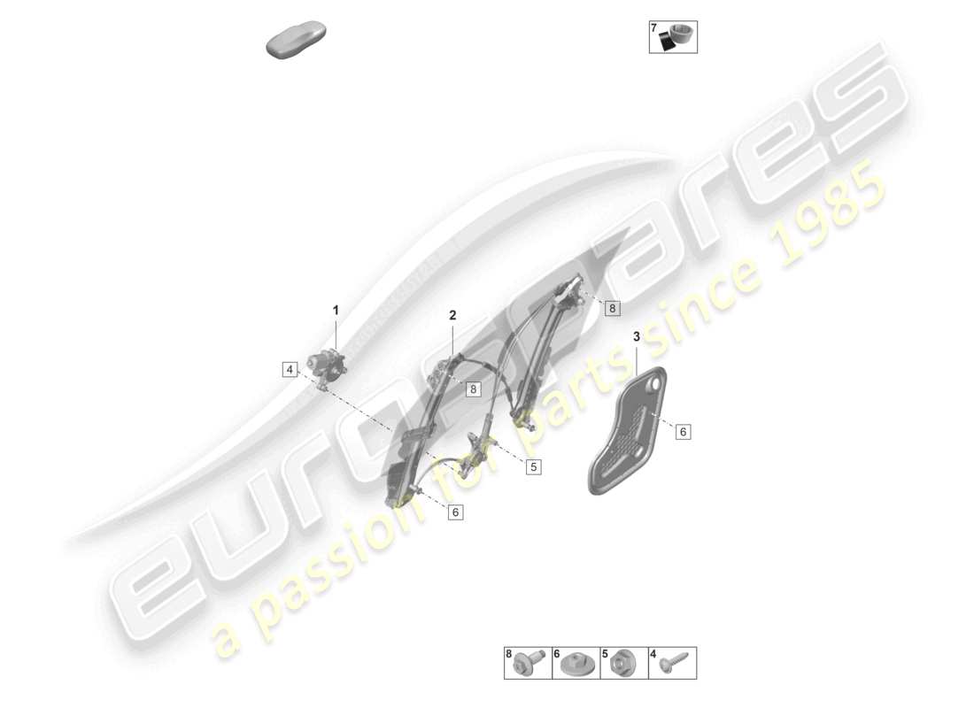 a part diagram from the porsche taycan parts catalogue