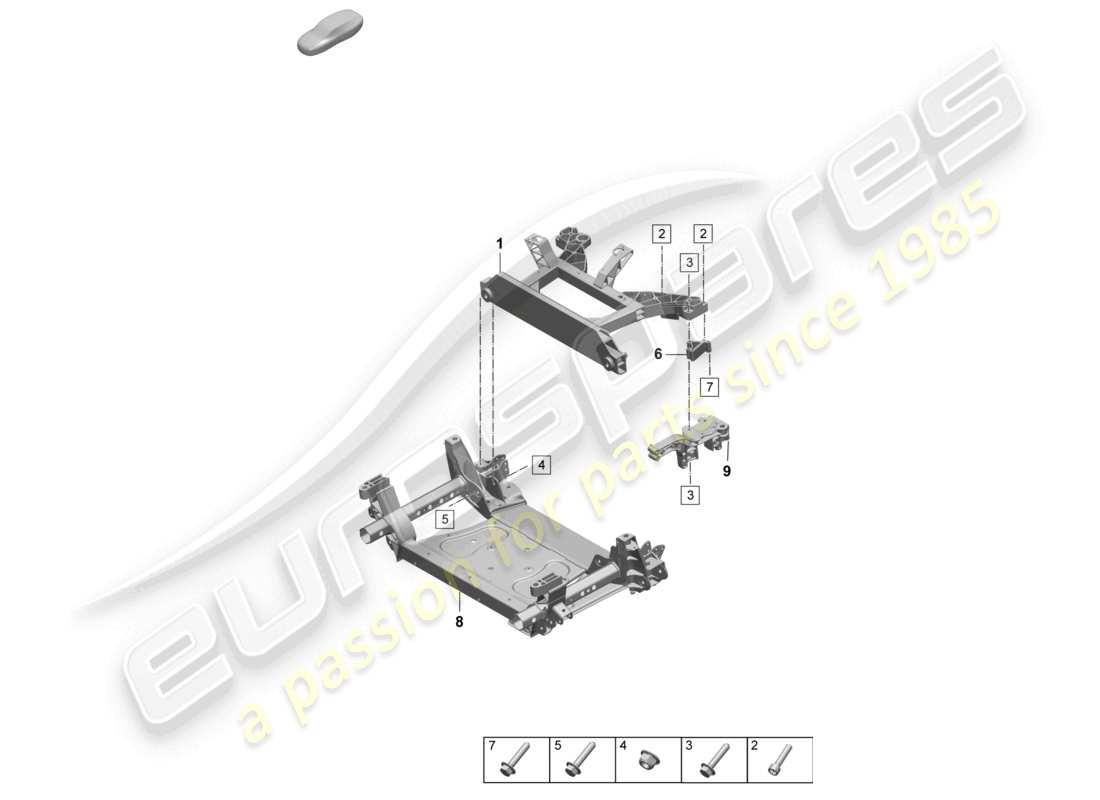 a part diagram from the porsche taycan parts catalogue