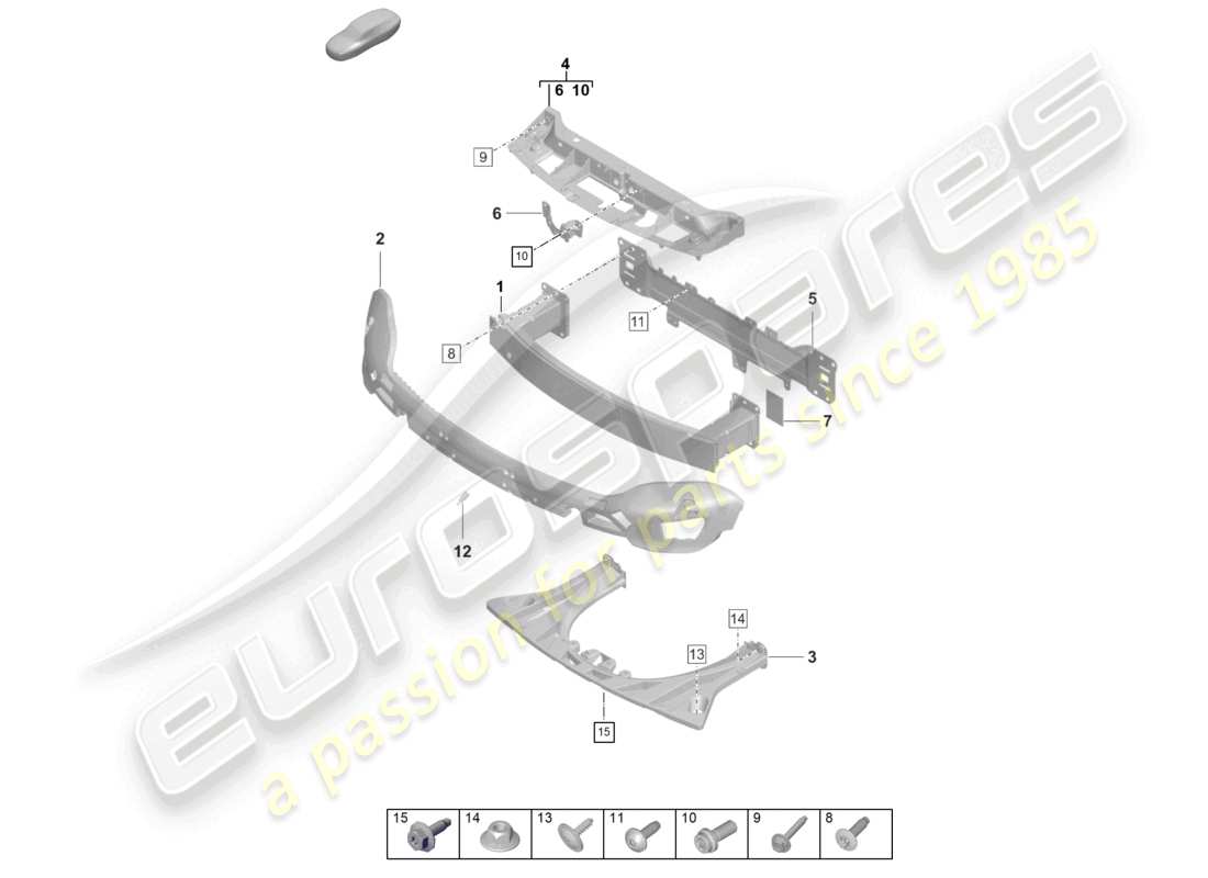 a part diagram from the porsche taycan parts catalogue