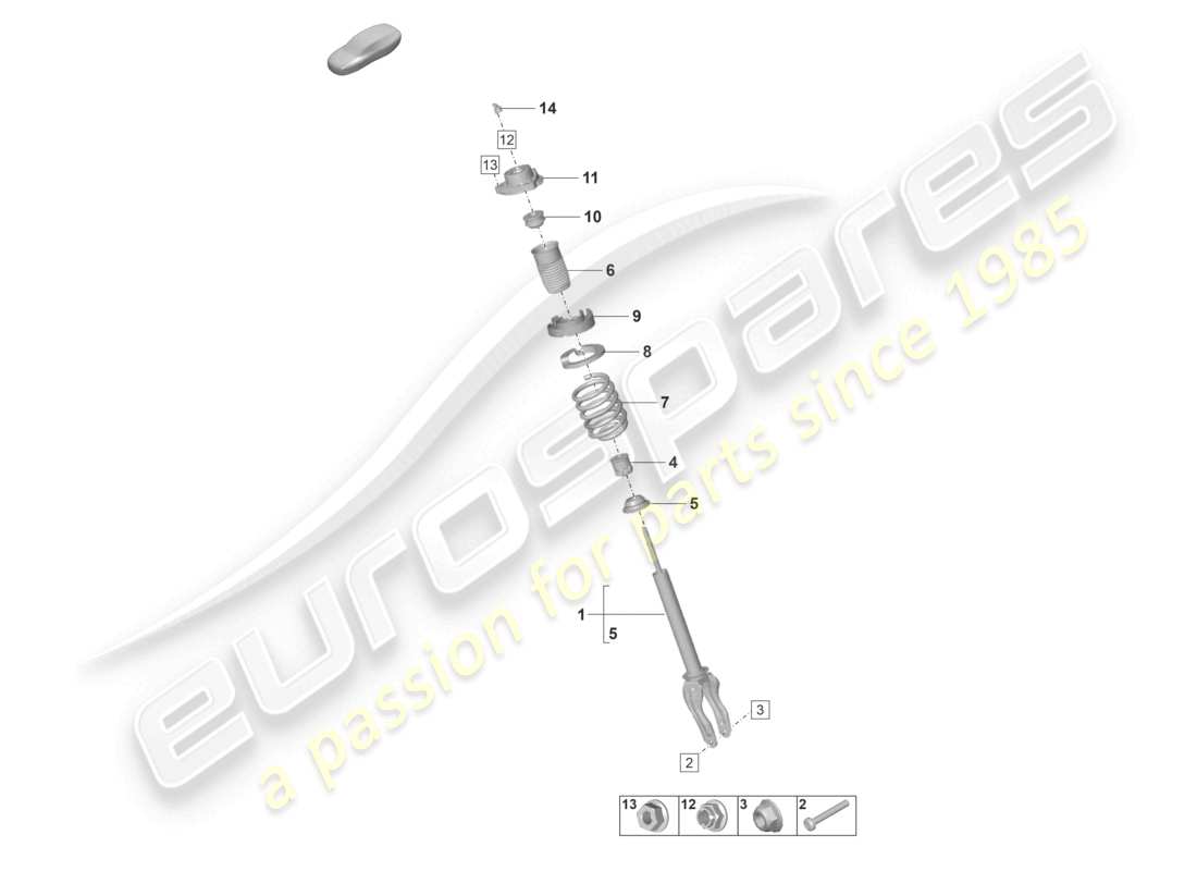 a part diagram from the porsche taycan parts catalogue