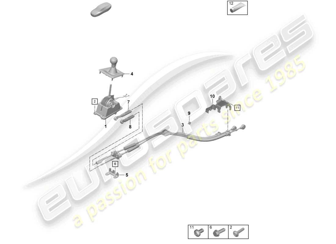 a part diagram from the porsche 992 parts catalogue