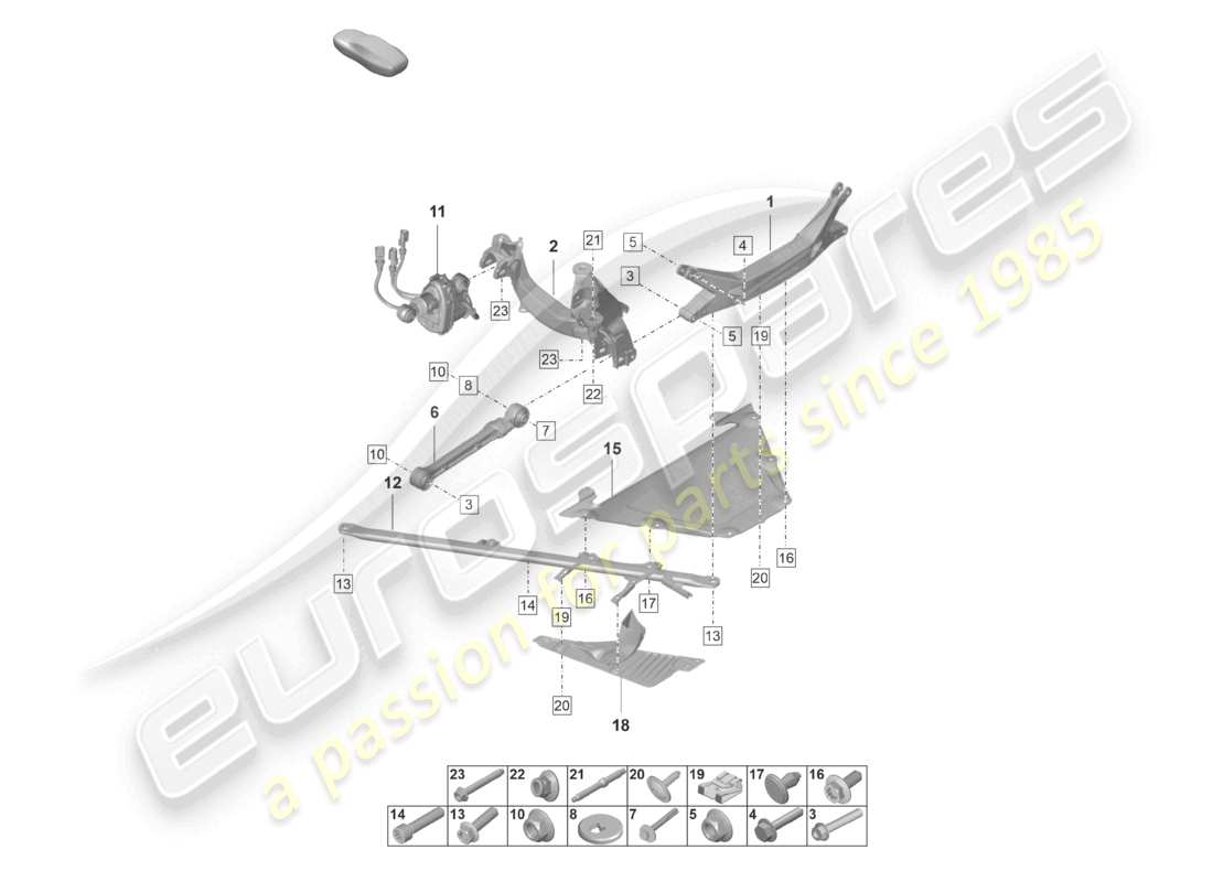 a part diagram from the porsche 992 parts catalogue