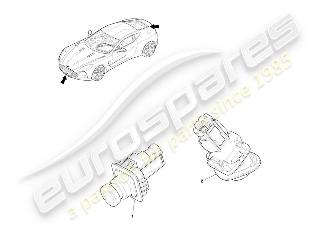 aston martin one-77 (2011) parking aid sensors part diagram