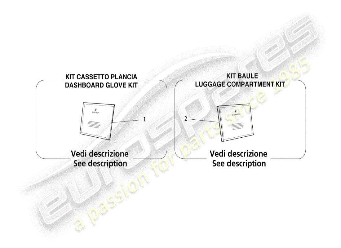 maserati grecale modena (2023) on board documentation part diagram