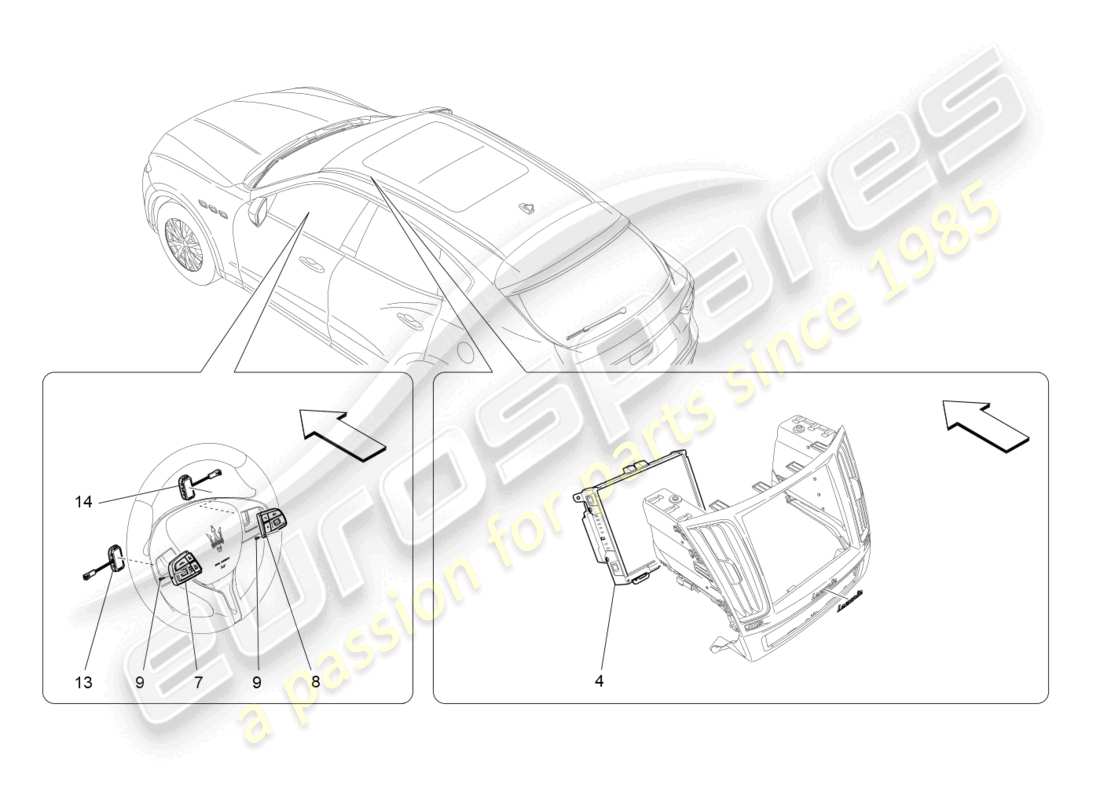 maserati levante (2019) it system parts diagram