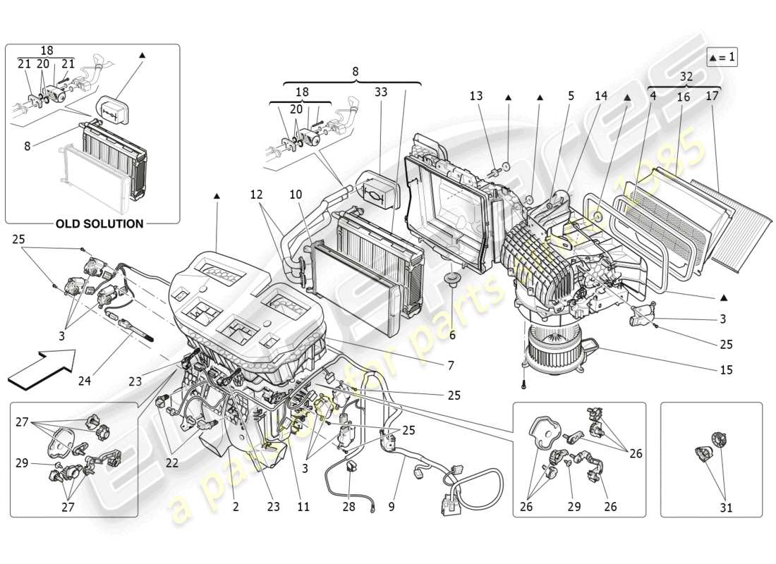 maserati levante zenga (2020) a/c unit: dashboard devices part diagram