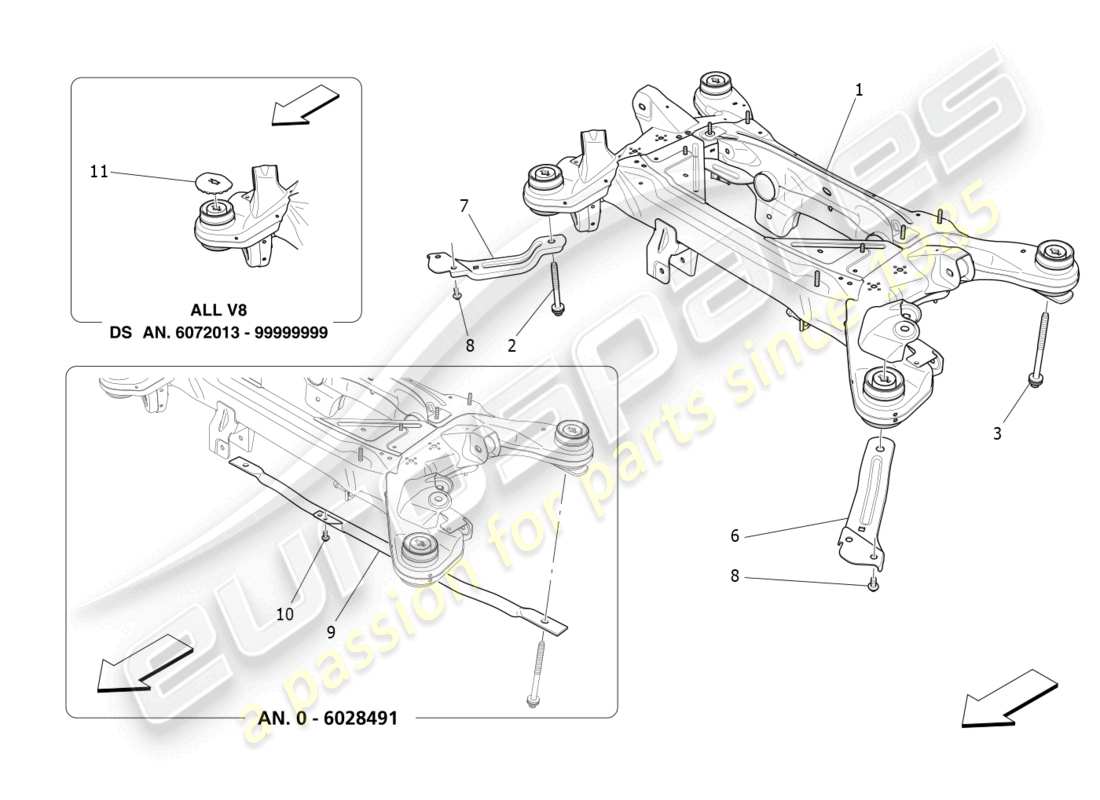 maserati levante zenga (2020) rear chassis parts diagram