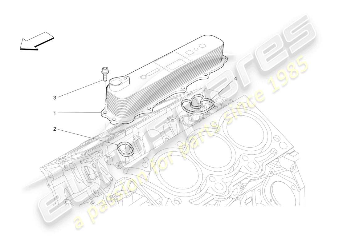 maserati levante zenga (2020) heat exchanger part diagram