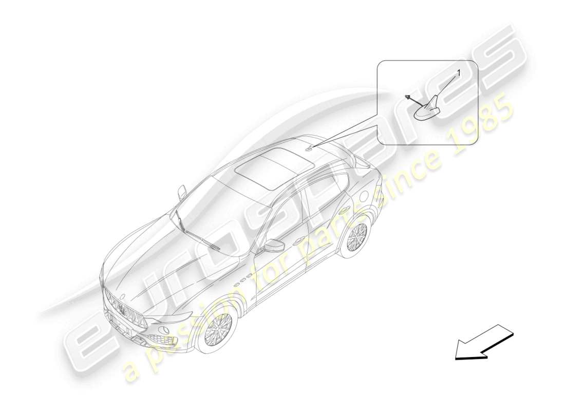 maserati levante (2019) reception and connection system parts diagram