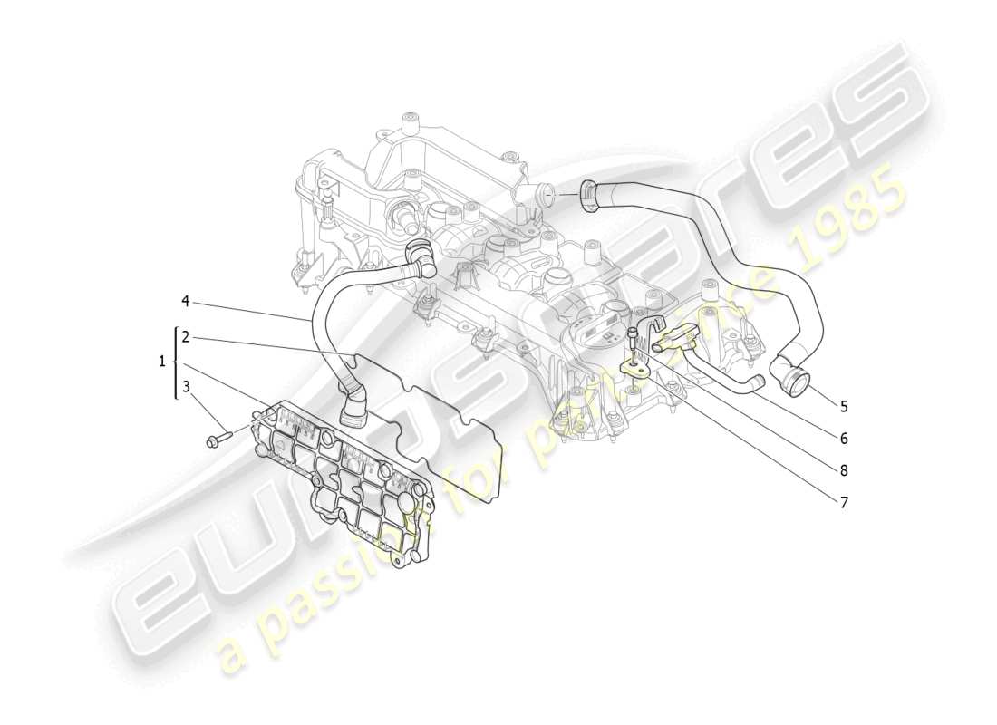 maserati ghibli fragment (2022) oil vapour recirculation system part diagram