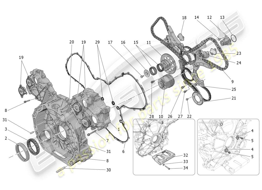 maserati mc20 cielo (2023) timing part diagram