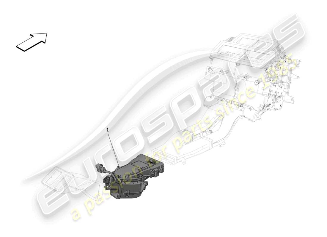 maserati grecale gt (2023) a/c unit: tunnel devices parts diagram