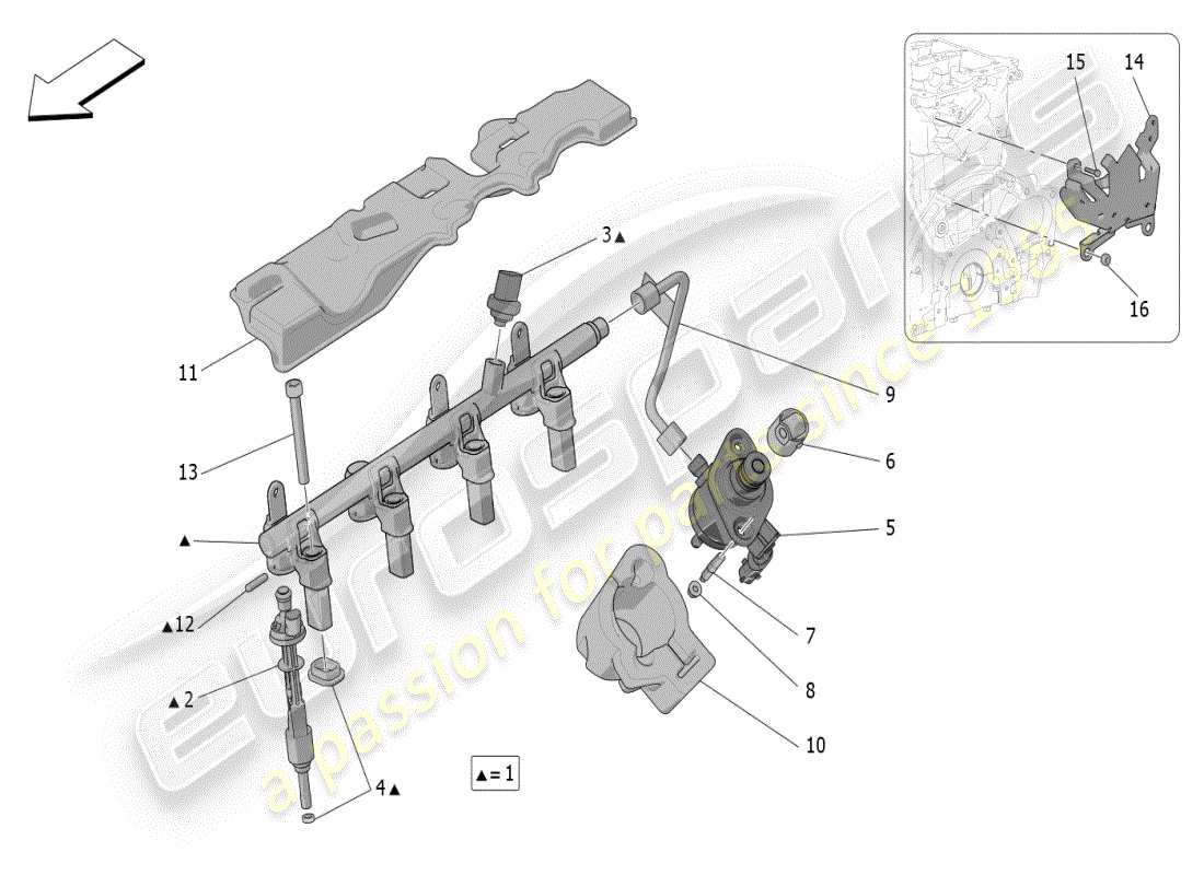 maserati grecale modena (2023) fuel pumps and connection lines part diagram