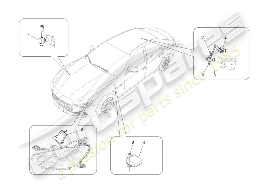 maserati ghibli (2016) lighting system control parts diagram