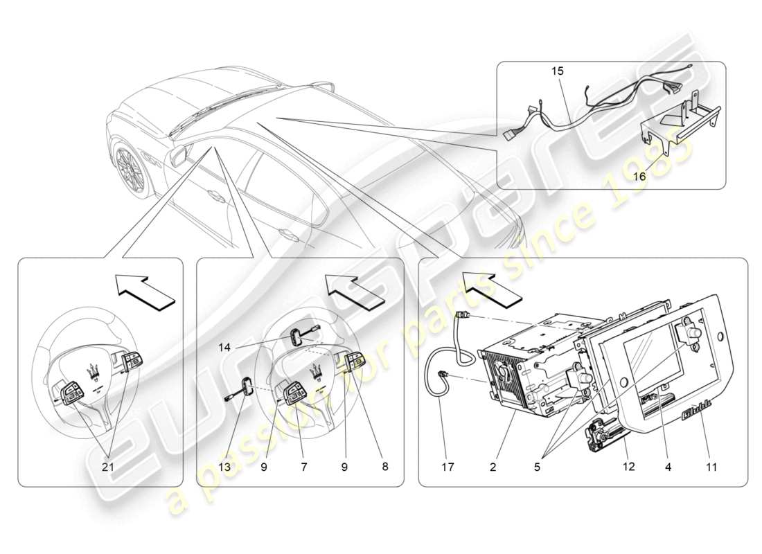 maserati ghibli (2016) it system parts diagram