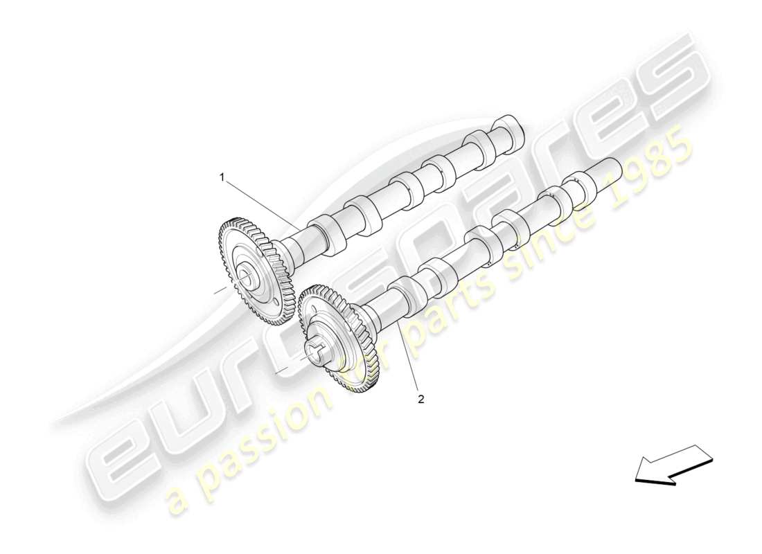 maserati ghibli (2014) lh cylinder head camshafts part diagram