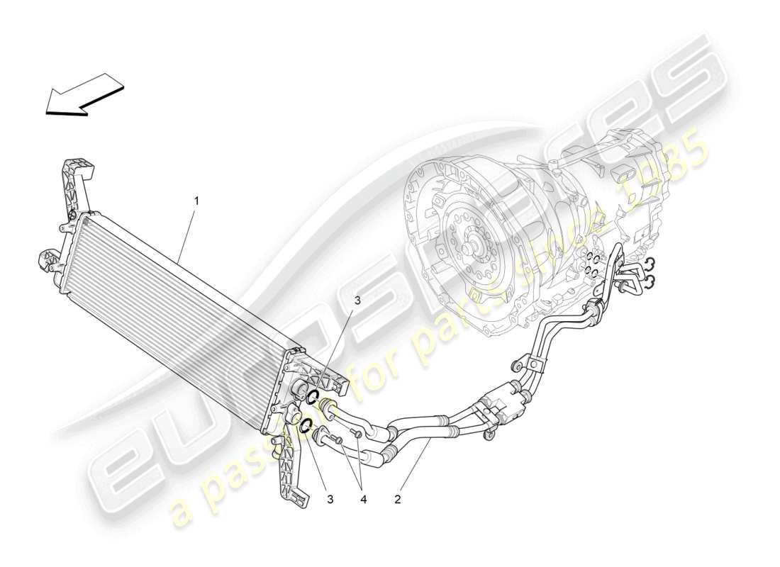 maserati levante (2019) lubrication and gearbox oil cooling parts diagram