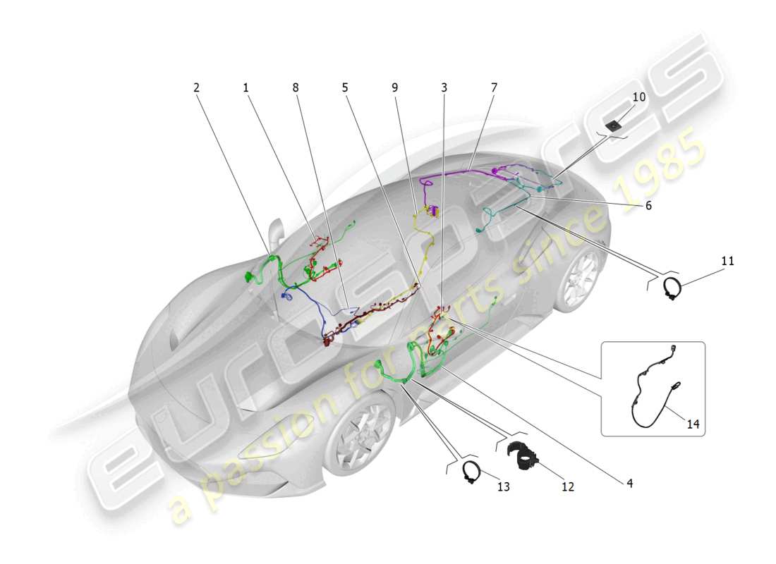 maserati mc20 (2022) main wiring part diagram