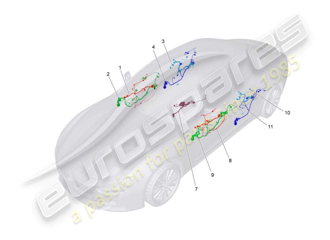 maserati ghibli fragment (2022) main wiring parts diagram