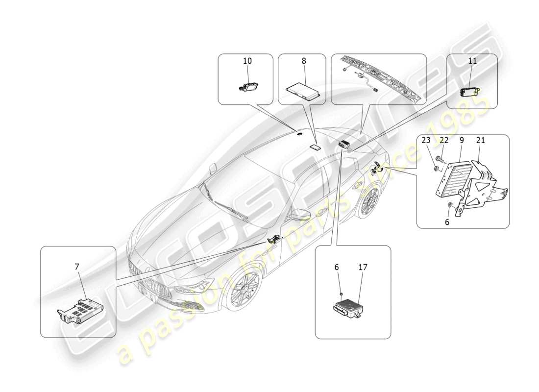 maserati ghibli (2016) it system parts diagram