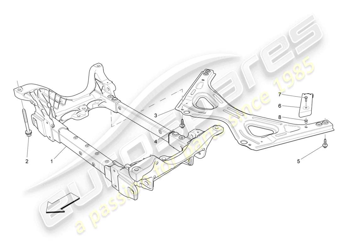 maserati ghibli (2014) front underchassis part diagram