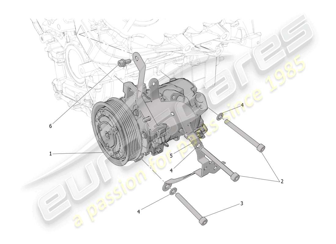 maserati mc20 (2022) a/c unit: engine compartment devices parts diagram