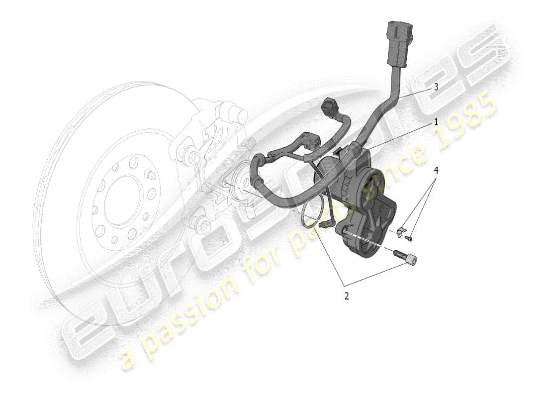 maserati grecale modena (2023) parking brake part diagram