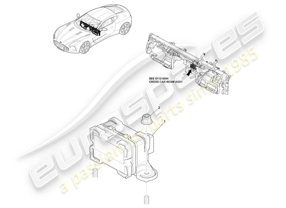 aston martin one-77 (2011) anti-theft sensors & switches part diagram