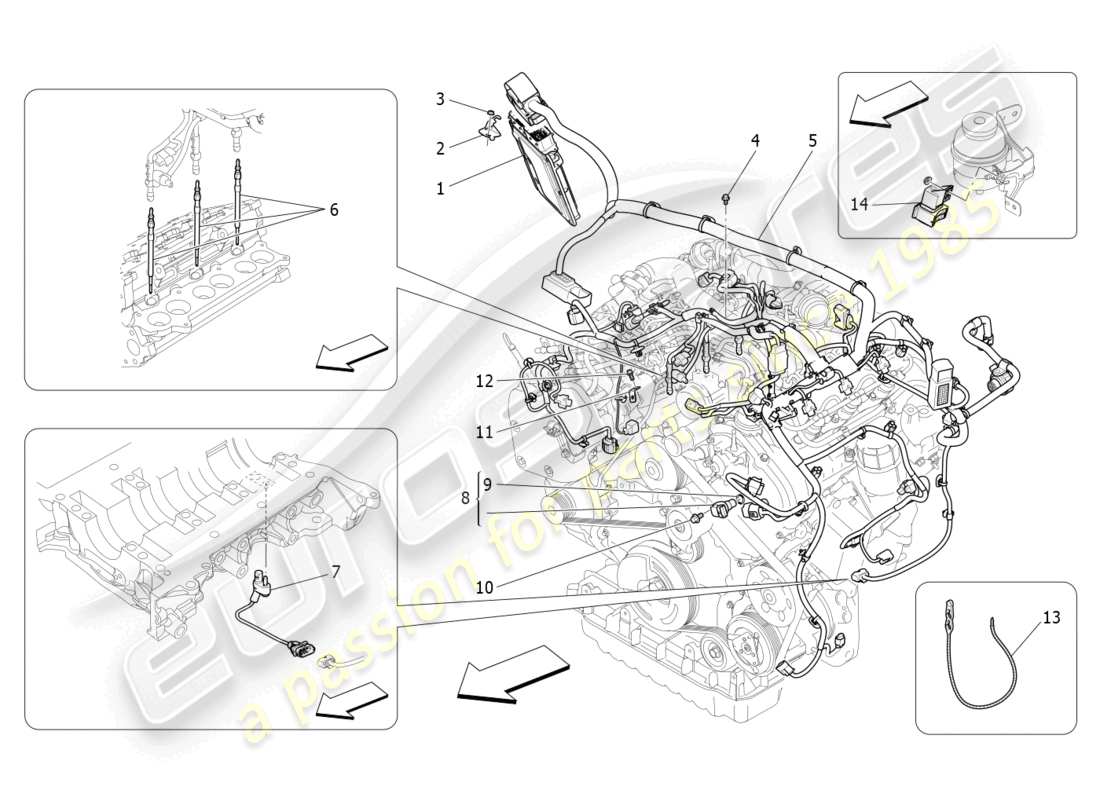 maserati ghibli (2016) electronic control: injection and engine timing control parts diagram