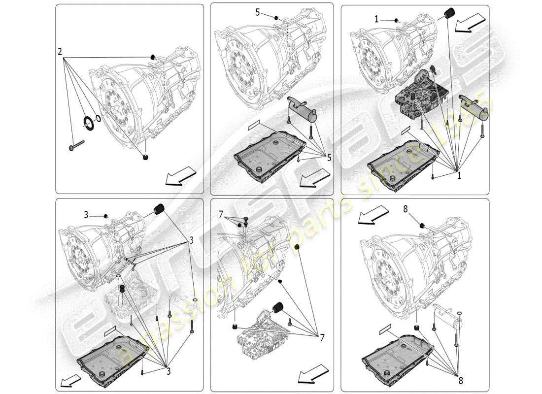 maserati grecale modena (2023) gearbox housings part diagram