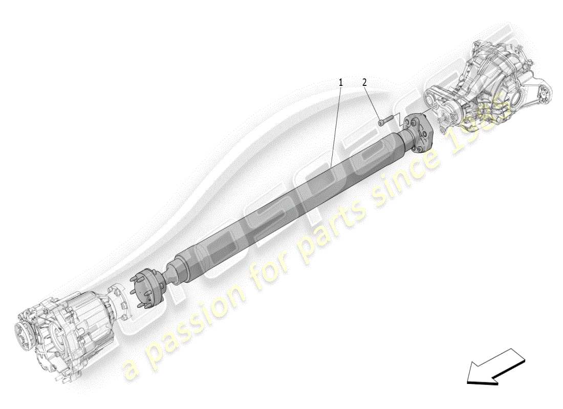 maserati grecale modena (2023) transmission shaft part diagram