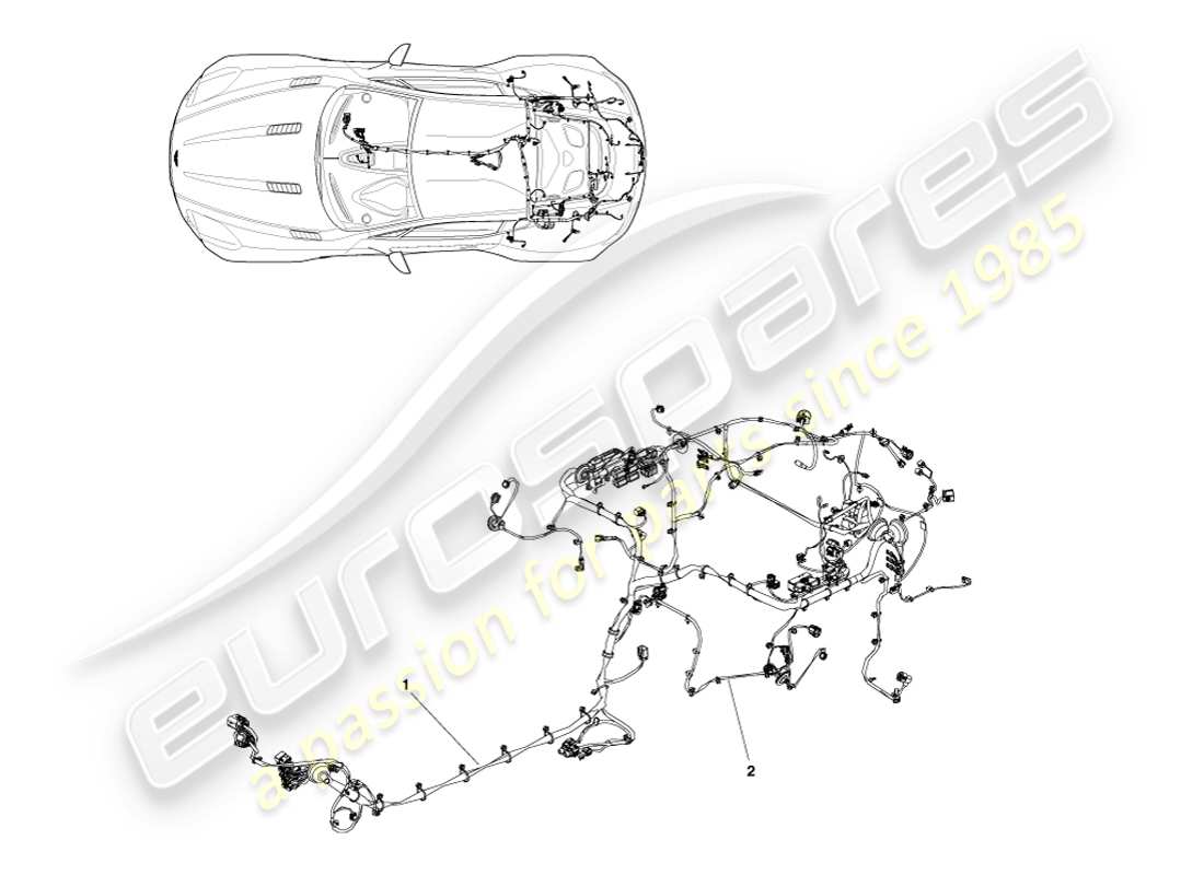 aston martin one-77 (2011) rear end harness part diagram