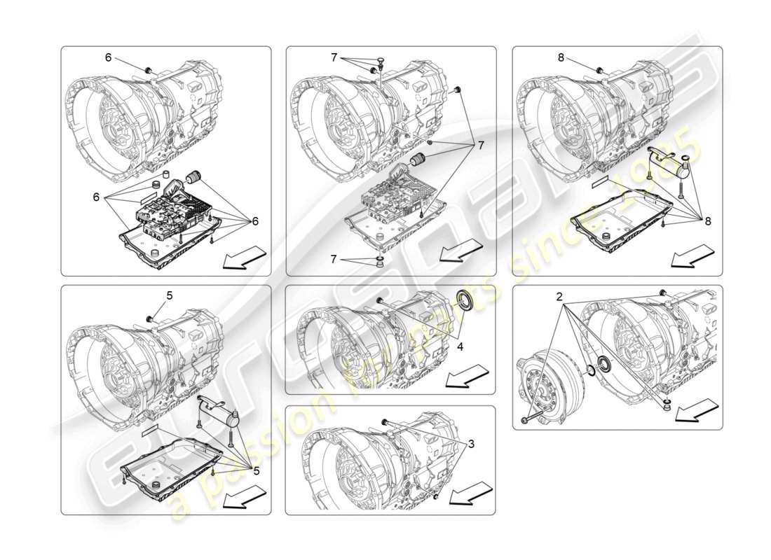 maserati levante (2019) gearbox housings parts diagram