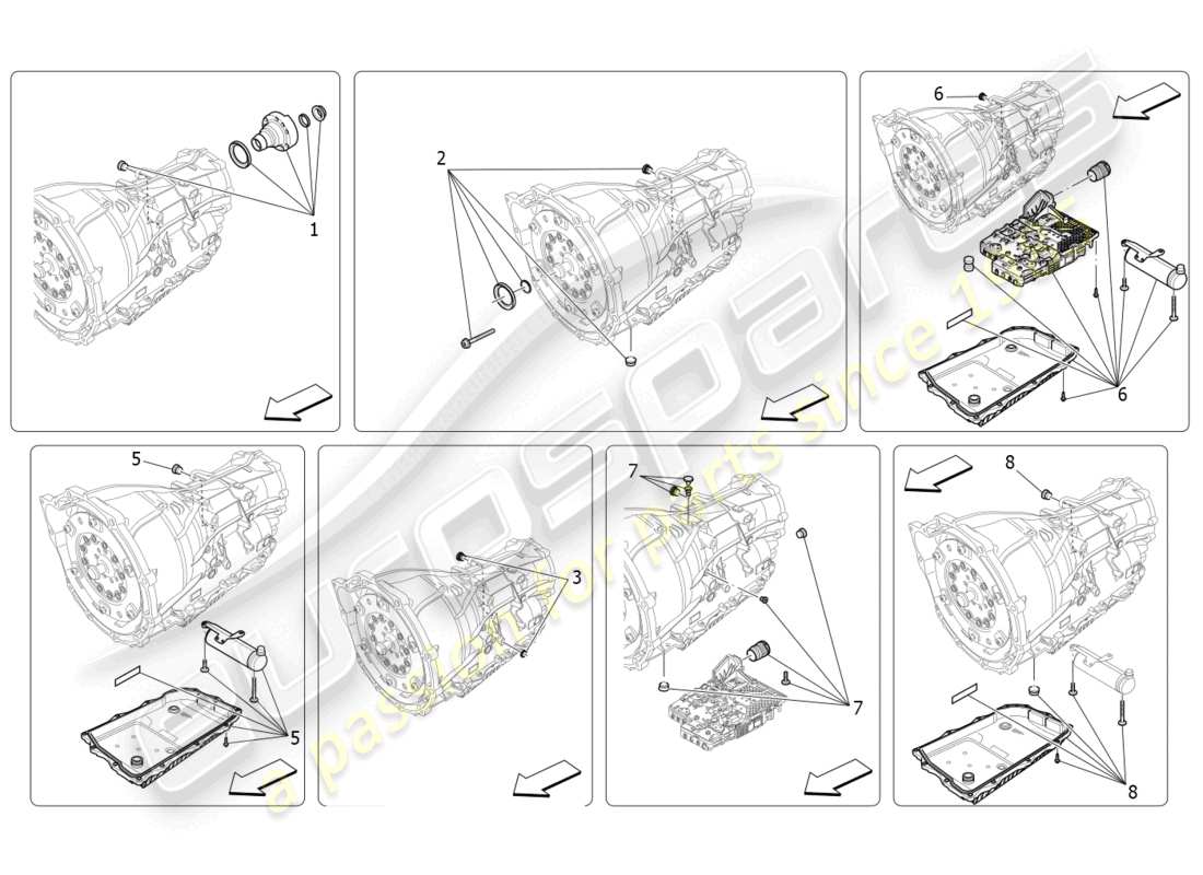 maserati ghibli fragment (2022) gearbox housings part diagram