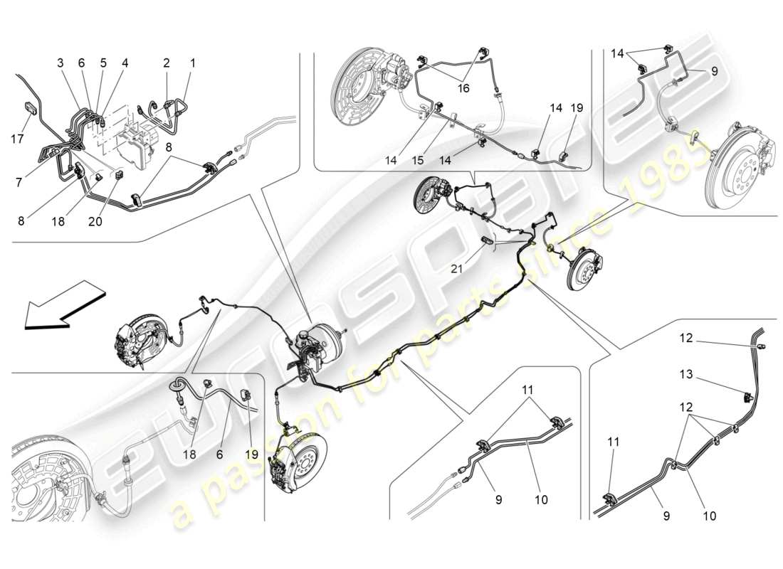 maserati levante zenga (2020) lines part diagram