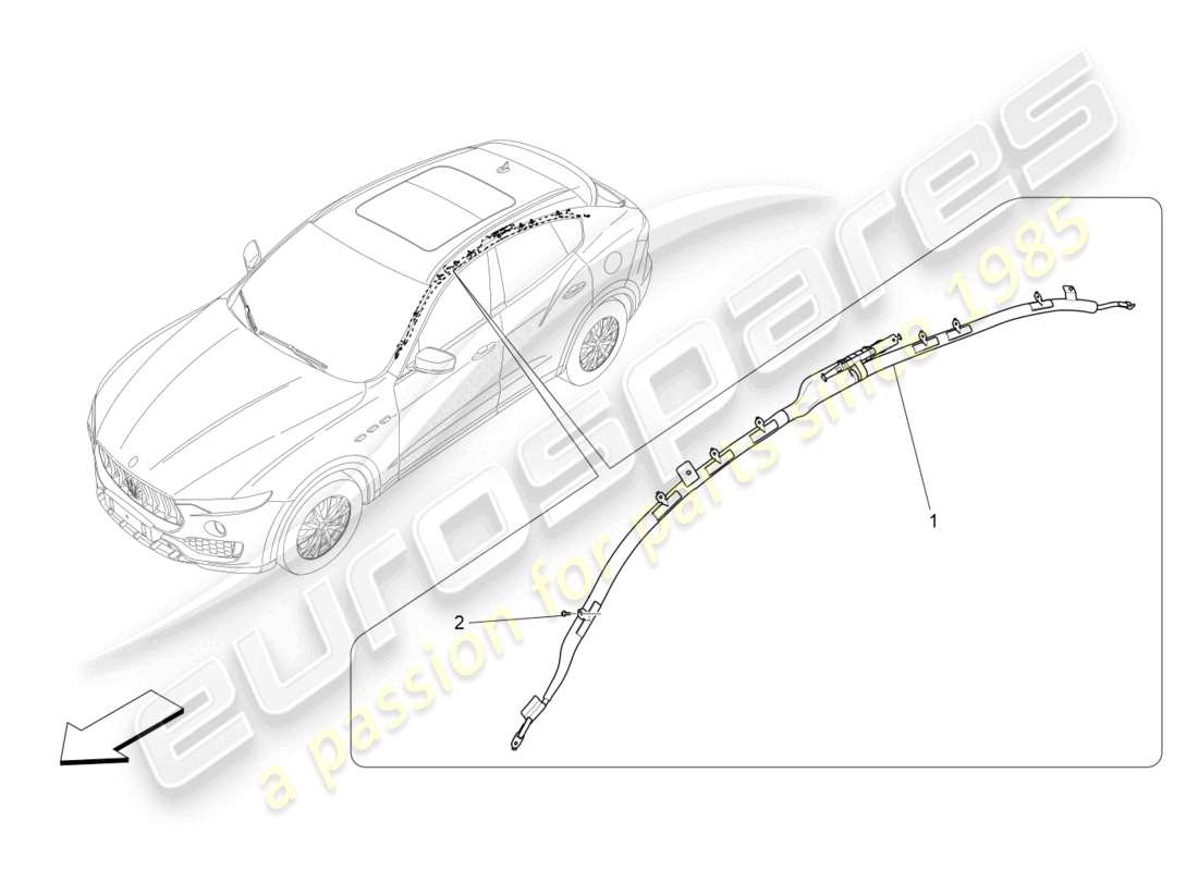 maserati levante zenga (2020) window bag system part diagram