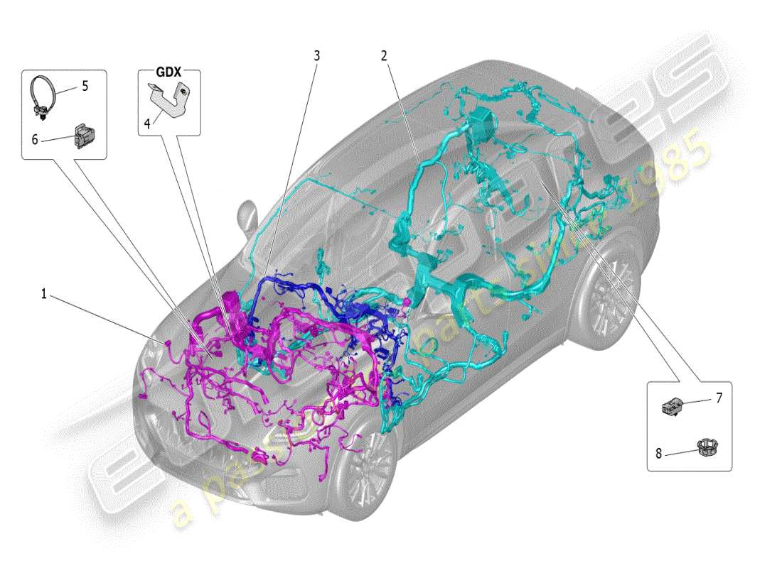 maserati grecale modena (2023) main wiring part diagram