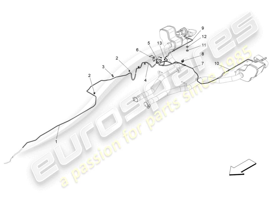 maserati ghibli fragment (2022) additional air system parts diagram